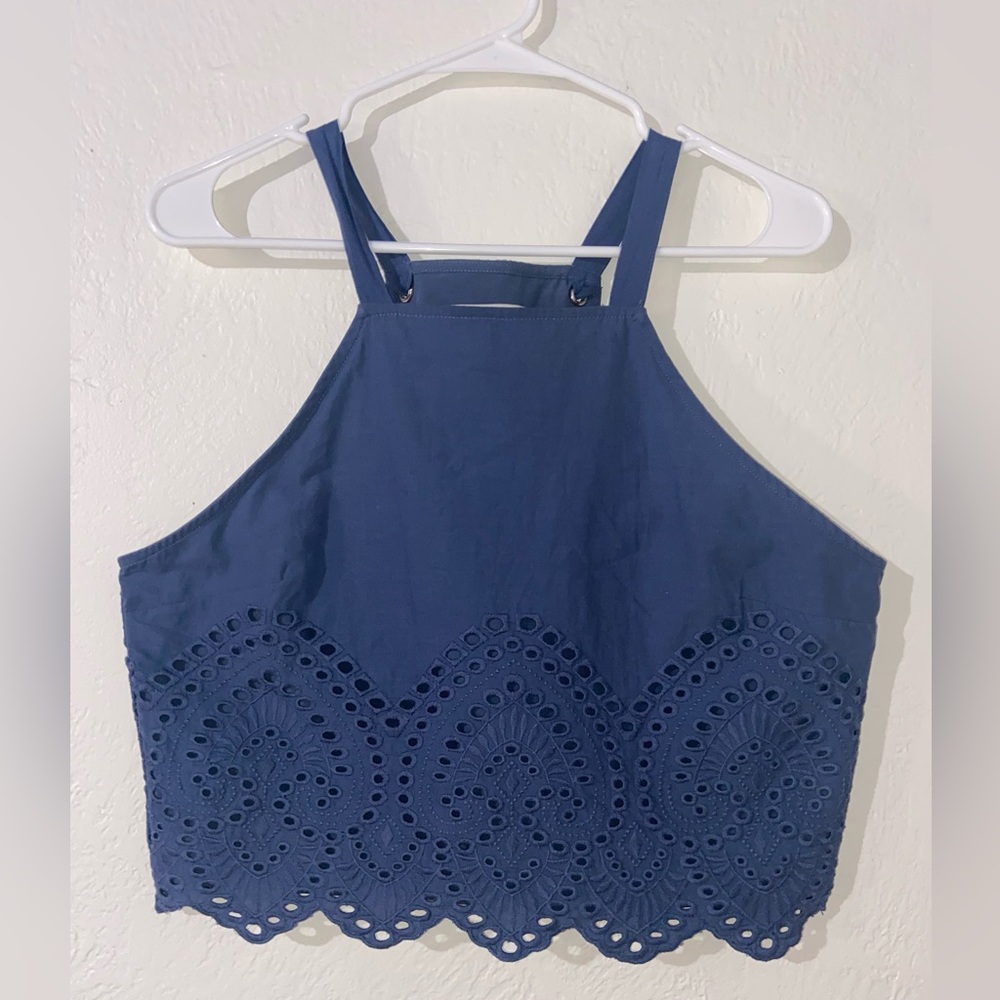 Abercrombie & Fitch Crop Top | Size: L | Color: Navy Blue
